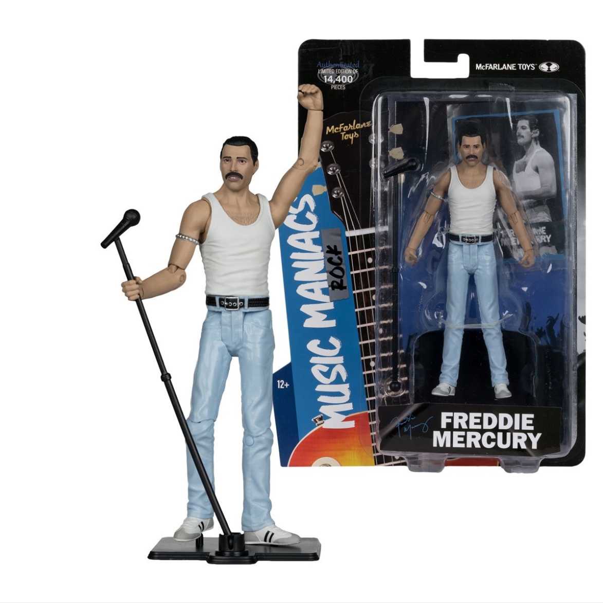 freddie mercury (music maniac)"6"posed figure freddie mercury (music maniac)"6"posed figure