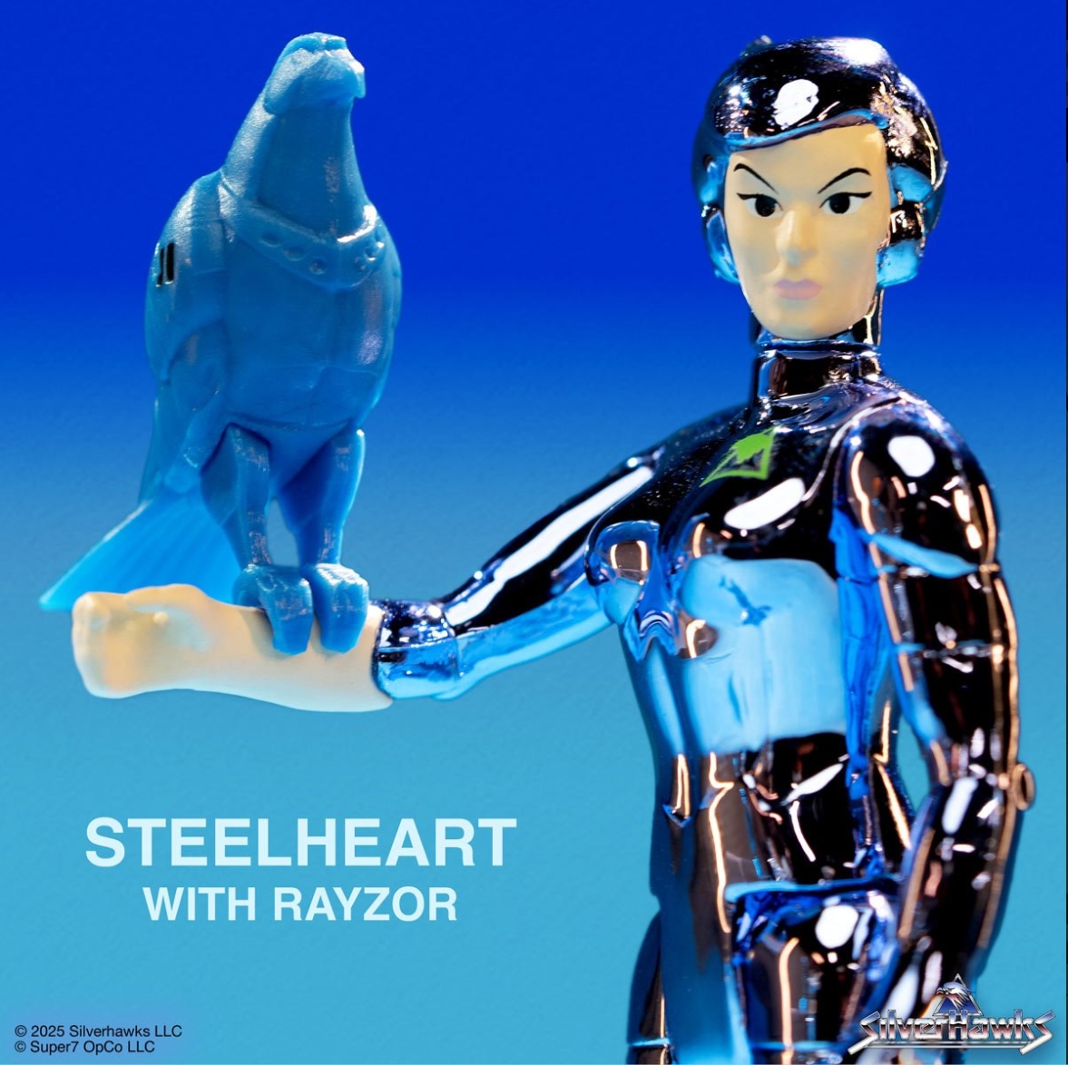 silver hawks steelheart (toy version) 3 3/4 inch reaction figure silver hawks steelheart (toy version) 3 3/4 inch reaction figure