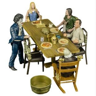 texas chainsaw massacre figure and dinner scene playset